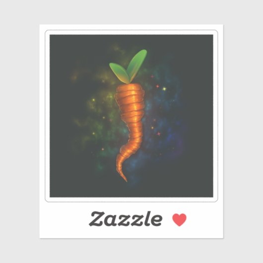 Tasty Carrot Sticker Square Cook Scrapbook (Blatt)