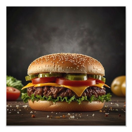 Tasty Cheeseburger Fotodruck (Vorne)
