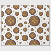 Tasty chocolate chip cookies seamless pattern geschenkpapier (Flach)