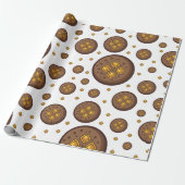 Tasty chocolate chip cookies seamless pattern geschenkpapier (Ungerollt)