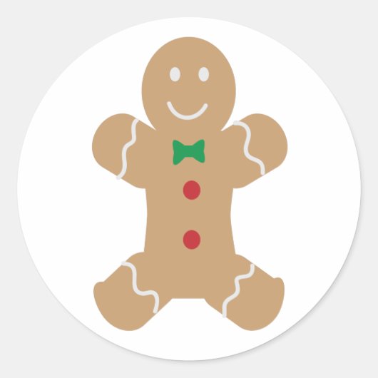 Tasty Gingerbread Man Runder Aufkleber (Vorderseite)