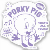 Tasty Retro Porky Pig Aufkleber (Vorderseite)