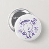 Tasty Retro Porky Pig Button (Vorne & Hinten)