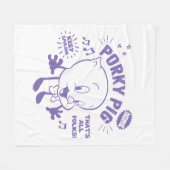 Tasty Retro Porky Pig Fleecedecke (Vorderseite (Horizontal))