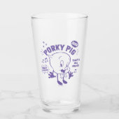 Tasty Retro Porky Pig Glas (Vorderseite)