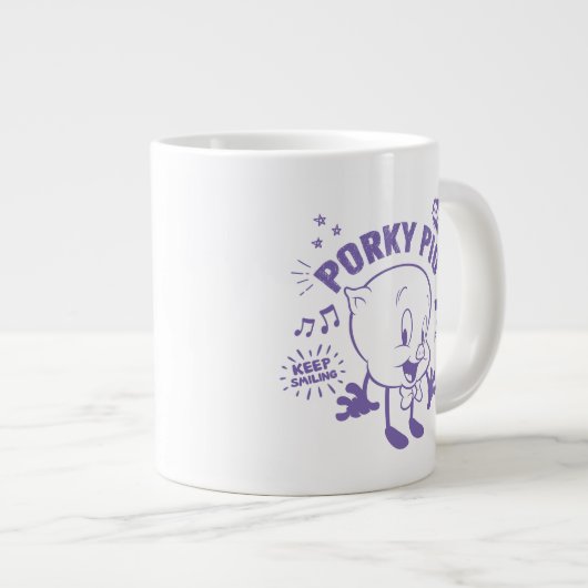 Tasty Retro Porky Pig Jumbo-Tasse (Vorderseite Rechts)
