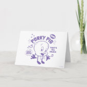 Tasty Retro Porky Pig Karte (Vorderseite)