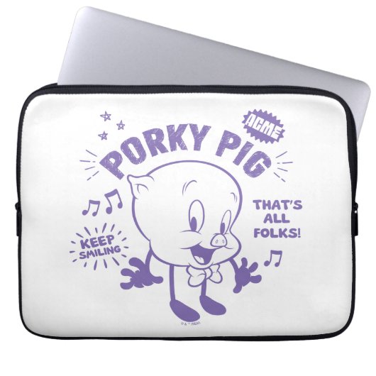 Tasty Retro Porky Pig Laptopschutzhülle (Vorderseite)