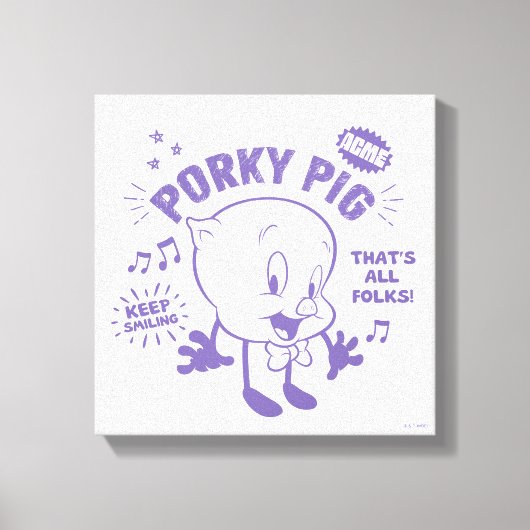 Tasty Retro Porky Pig Leinwanddruck (Vorderseite)
