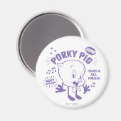 Tasty Retro Porky Pig Magnet (Vorderseite/Rückseite)