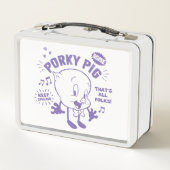 Tasty Retro Porky Pig Metall Brotdose (Rückseite)