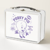 Tasty Retro Porky Pig Metall Brotdose (Vorderseite)