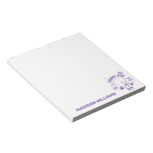 Tasty Retro Porky Pig Notizblock (angewinkelt)