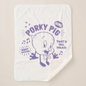 Tasty Retro Porky Pig Sherpadecke (Vorderseite)