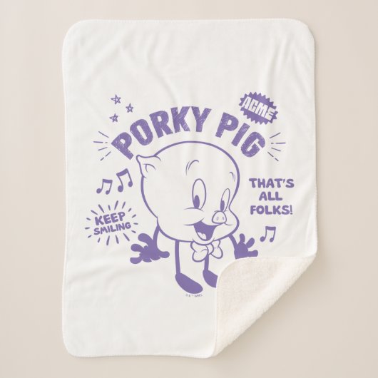 Tasty Retro Porky Pig Sherpadecke (Vorderseite)