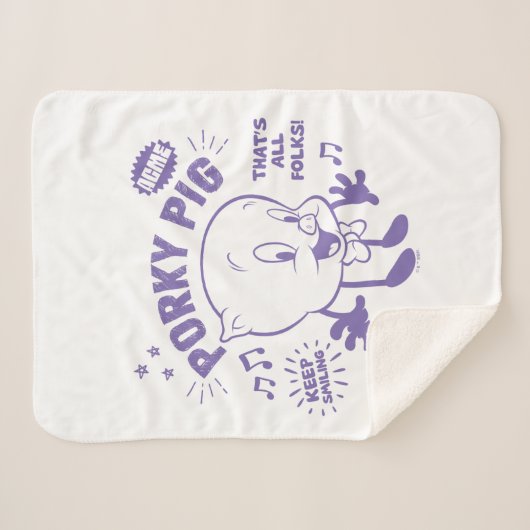 Tasty Retro Porky Pig Sherpadecke (Vorderseite (Horizontal))