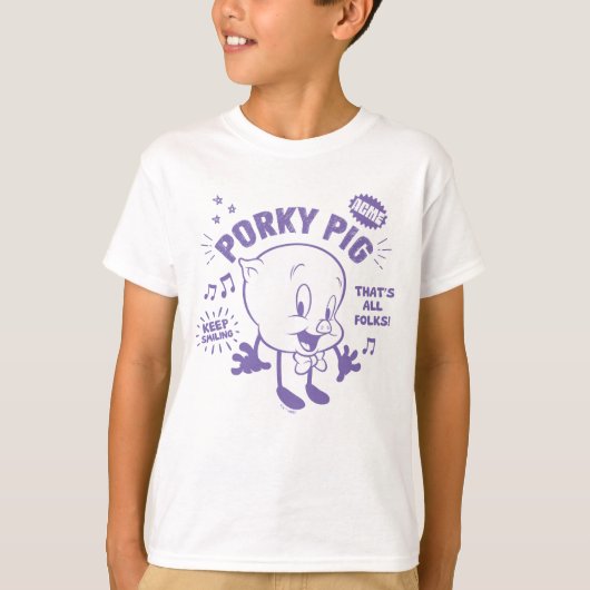 Tasty Retro Porky Pig T-Shirt (Vorderseite)