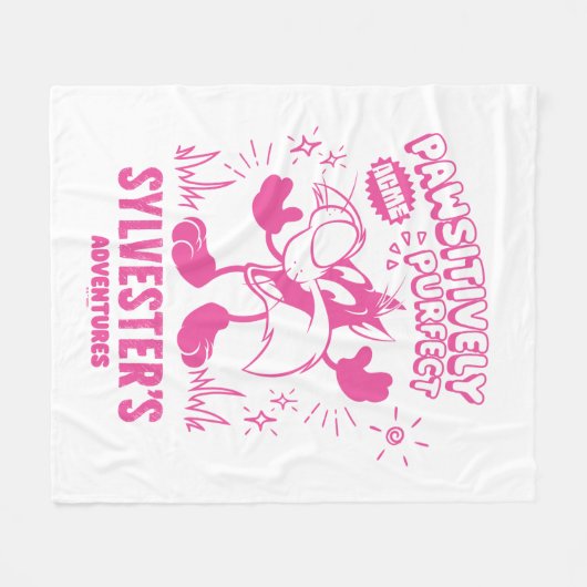 Tasty Retro SYLVESTER™ Fleecedecke (Vorderseite (Horizontal))