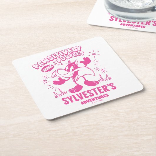 Tasty Retro SYLVESTER™ Rechteckiger Pappuntersetzer (angewinkelt)