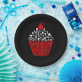{{{ Tasty Skull Cupcake}} Pappteller (Party)