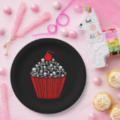 {{{ Tasty Skull Cupcake}} Pappteller (Party)