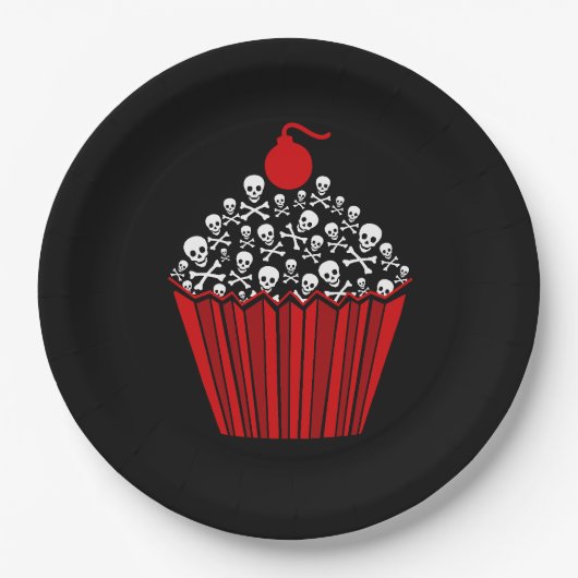 {{{ Tasty Skull Cupcake}} Pappteller (Vorderseite)