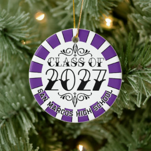 Tat-Abschlussklasse 2027 Foto-Abschlussfeier Keramik Ornament