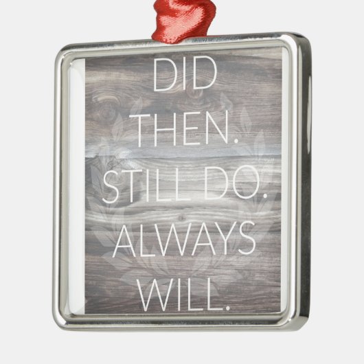 Tat dann, tun noch - ornament aus metall (Links)