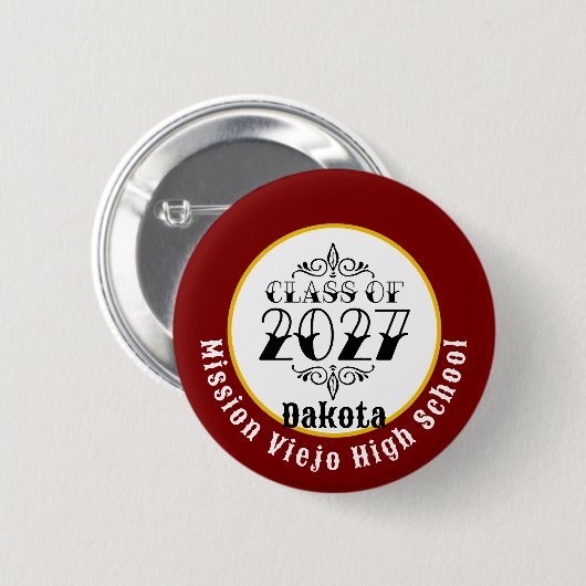 Tat Style Abschlussklasse 2027 Abitur/Abschlussfei Button (Vorne & Hinten)