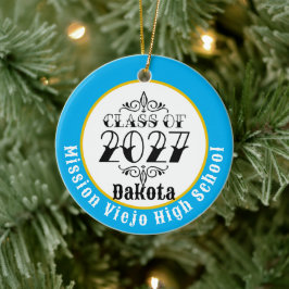 Tat Style Class of 2027 Photo Graduation Keramik Ornament