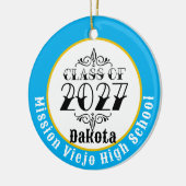 Tat Style Class of 2027 Photo Graduation Keramik Ornament (Links)
