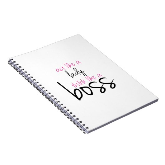 Tat wie eine Dame Think Like ein Chef Notizblock (Rechte Seite)