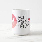 TAT Windhund-Stütznetz-Logo-Tasse Kaffeetasse (Mittel)