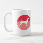 TAT Windhund-Stütznetz-Logo-Tasse Kaffeetasse (Links)