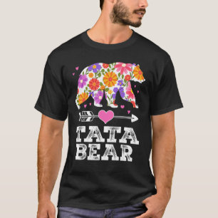 Tata Bear Floral Mutter Tag Matching Family T-Shirt