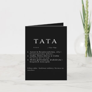 TATA Definition Black Vatertag / Geburtstagskarte Einladung