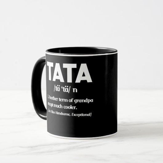 Tata definition funny Grandpa Tasse (Vorderseite Links)