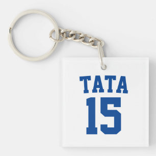 Tata Serbisch Kroatischer Vater Blue Sport Jersey Schlüsselanhänger