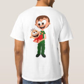 Tata Voli Bebu (Vati-Liebe-Baby) Bela (weiß) T-Shirt (Rückseite)