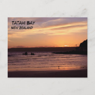 Tatahi Bay Sunset, Neuseeland Postkarte