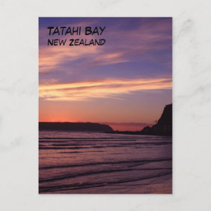 Tatahi Bay Sunset, Neuseeland Postkarte