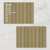 Tatami Mat 畳 2 Visitenkarte (Vorne/Hinten)