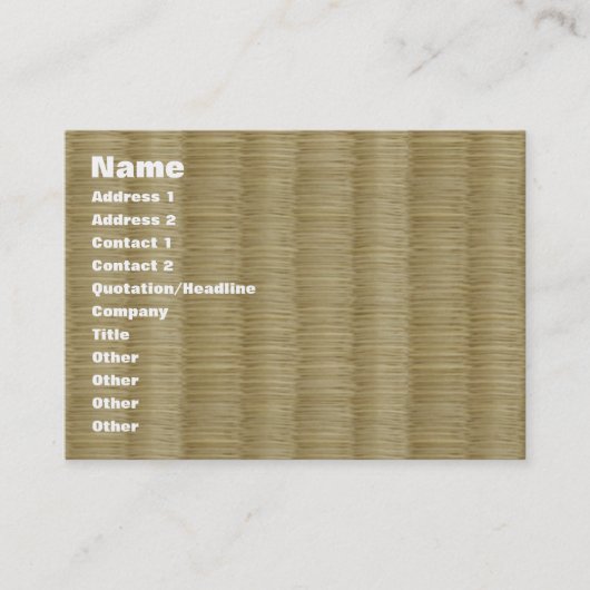 Tatami Mat 畳 2 Visitenkarte (Vorderseite)