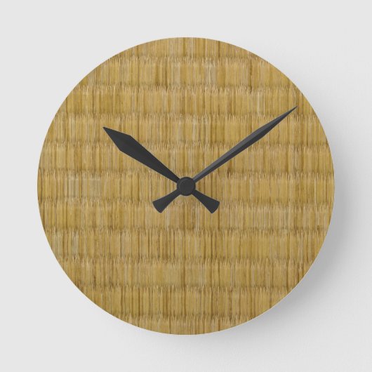 Tatami Mat 畳 Runde Wanduhr (Vorderseite)
