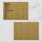 Tatami Mat 畳 Visitenkarte (Vorne/Hinten)