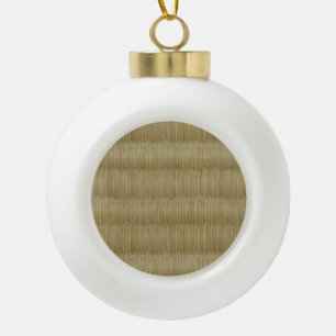 Tatami-Matte 畳 2 Keramik Kugel-Ornament