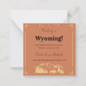 Tatanka BisonYellowstone Ranch Wedding Detail Card Mitteilungskarte (Vorderseite)