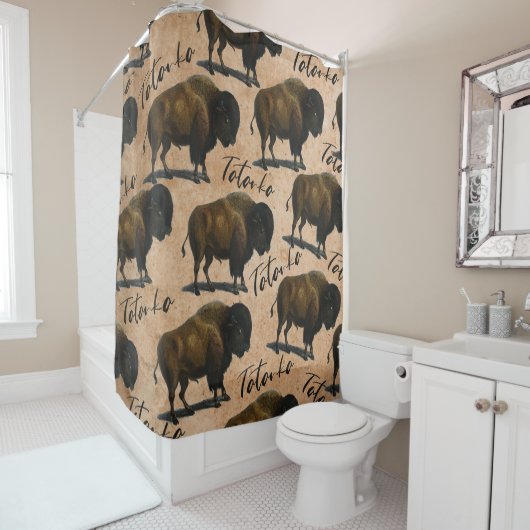 Tatanka Büffel-Bison-Duschvorhang Duschvorhang (Beispiel)