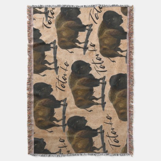 Tatanka Büffel-Bison-Western-WohngestaltungThrow Decke (Vorderseite Vertikal)