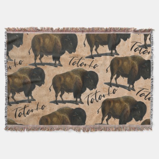 Tatanka Büffel-Bison-Western-WohngestaltungThrow Decke (Vorderseite)